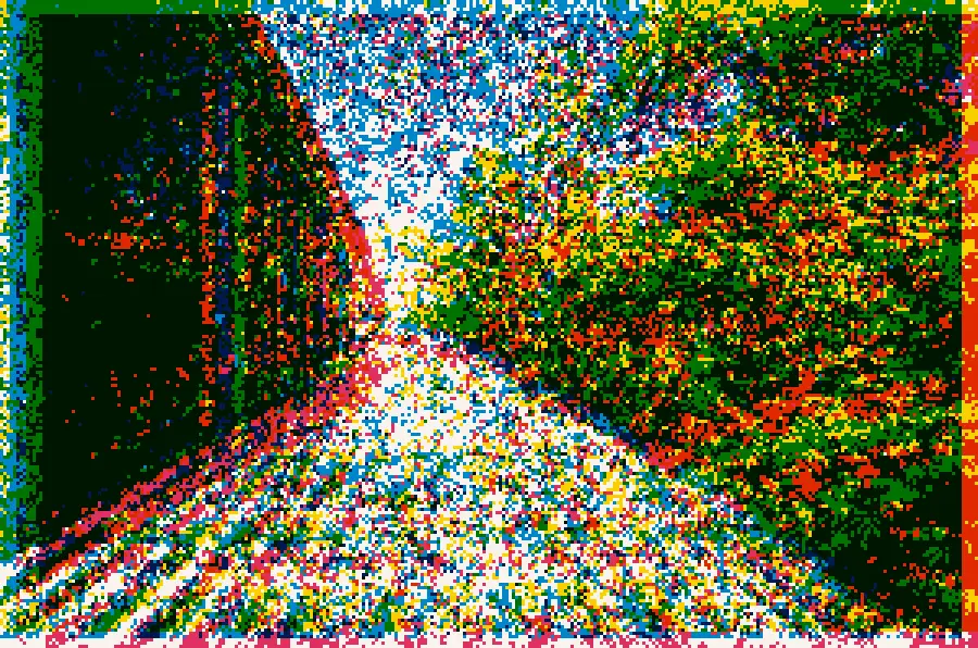 Risograph Registration Error, applied to “Brooklyn Botanic Garden New York May 2015 003”