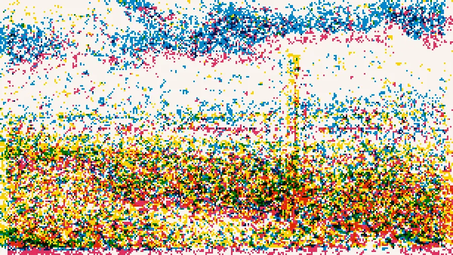 Risograph Registration Error, applied to “Wierum (Noardeast-Fryslân), 10-07-2023. (d.j.b) 01”