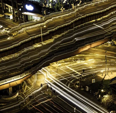 Seam Carving, applied to “Southbank traffic at night (Unsplash)”