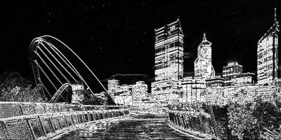 Sobel Y, applied to “Perth (AU), Elizabeth Quay Bridge -- 2019 -- 0346-8 (crop 2)”