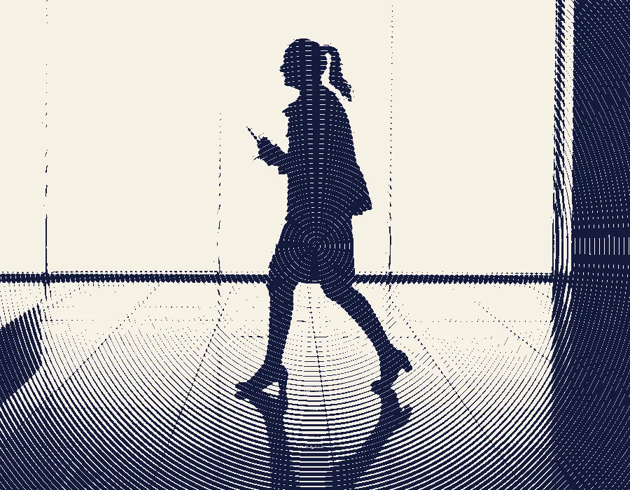 Spiral Halftone, applied to “Melbourne Airport, Australia (Unsplash)”