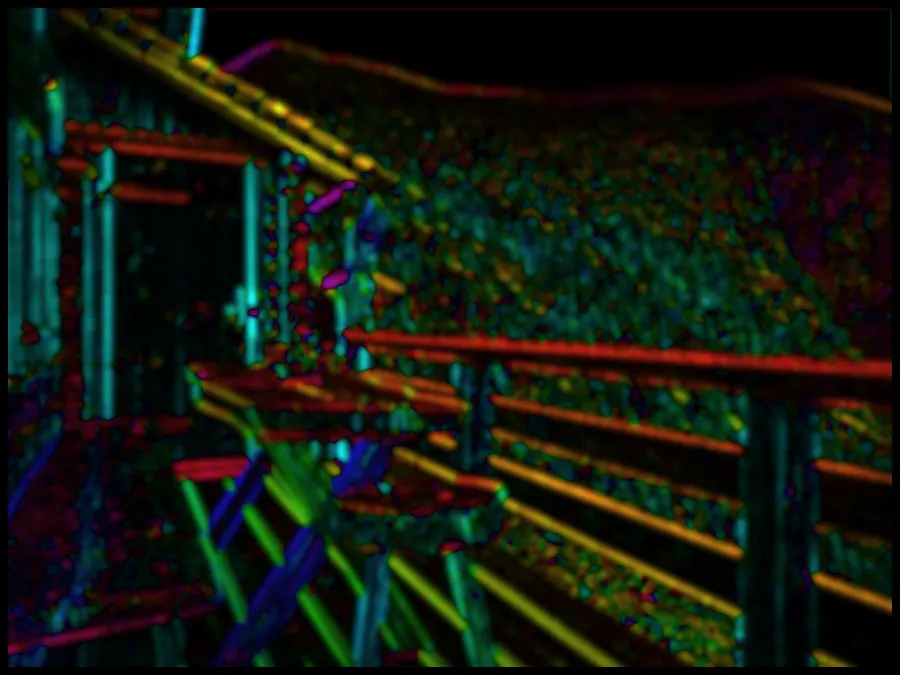 Structure Tensor Orientation, applied to “Sonja Guina 2014 (Unsplash)”