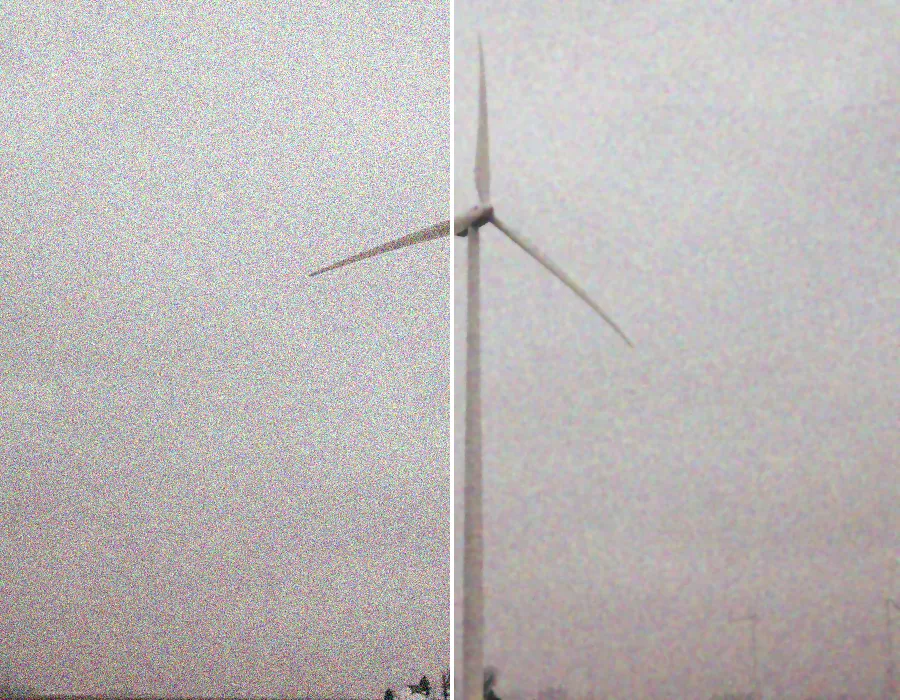 Total Variation Denoising, applied to “Windmill in a Farm Field (Unsplash)”