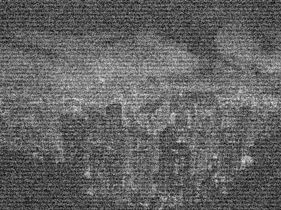 TV Static Snow, applied to “Bright cityscape at night (Unsplash)”