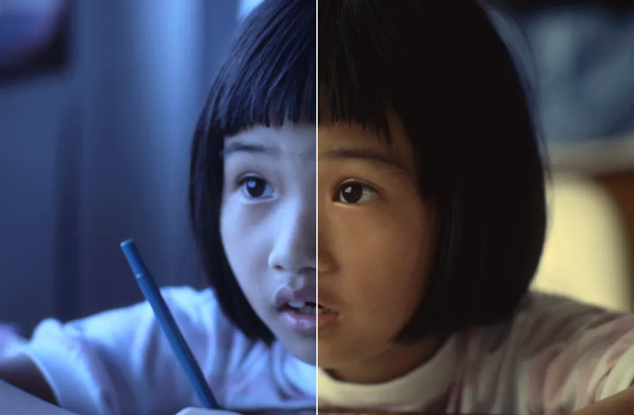 White Balance Shift, applied to “Child studying (Unsplash)”