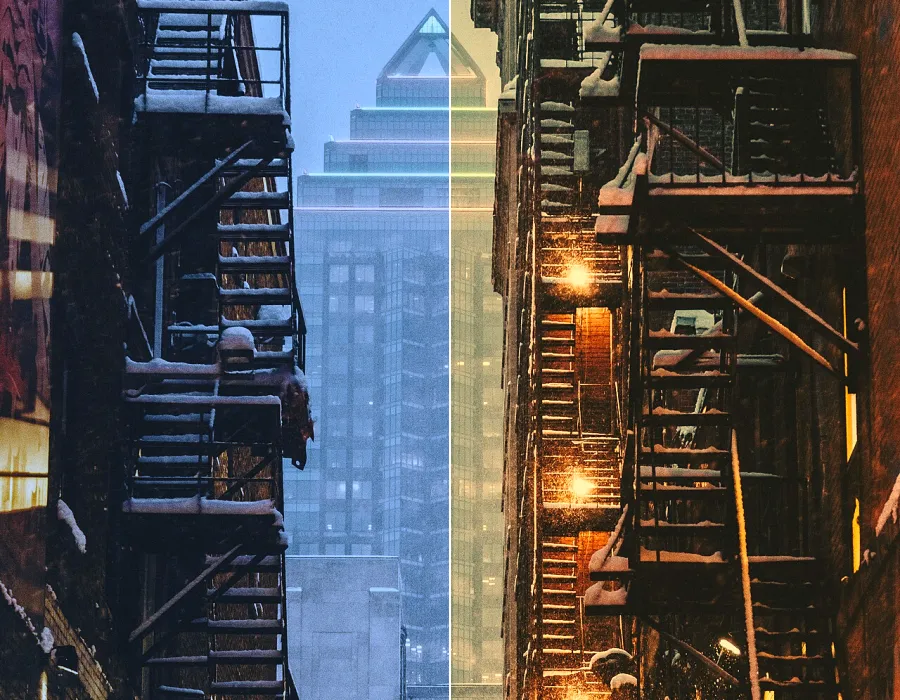 White Balance Shift, applied to “Vertical landscape (Unsplash)”